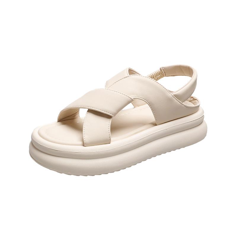 Интернет знаменитости сандалии на платформе женская одежда лето 2024 новинка модная универсальная и тонкая спортивная пляжная обувь