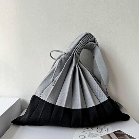 Складная сумка для покупок, многоразовая, аккордеон, продуктовая сумка-тоут, сумка через плечо с цветовыми блоками, плиссированная, для покупок продуктов, для повседневных дел