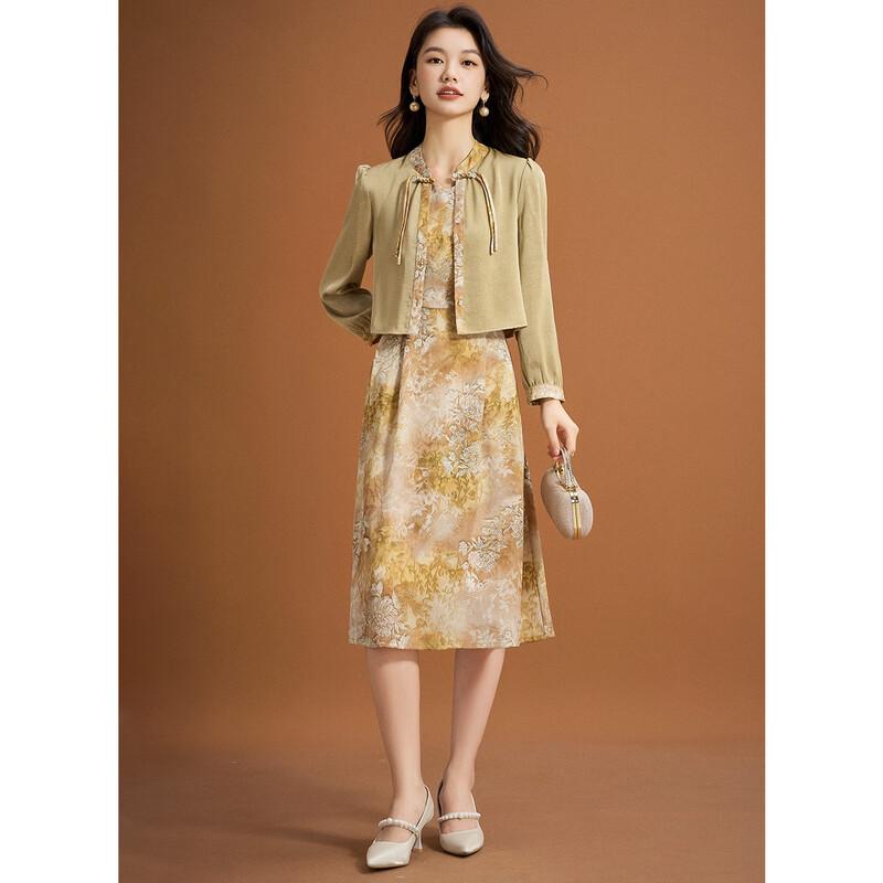 Ke Bei Er New Chinese Style Cheongsam Two-Piece Dress Set