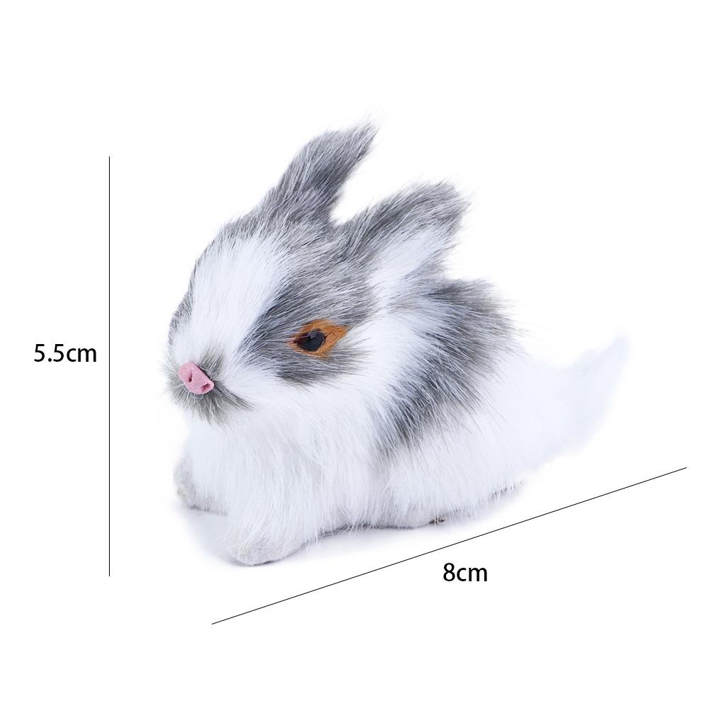 5СМ Милая Модель Меховые Фигурки Подарок на День Рождения Симуляция Кролики Плюшевый Зайчик Детская Игрушка Пасха