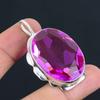 Pink Topaz Gemstone Pendant Solid 925 Sterling Silver Pendant Jewelry Gift For Unisex