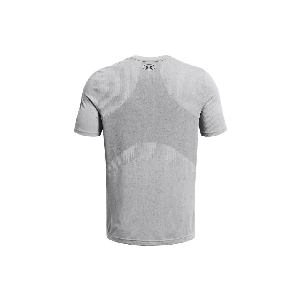 Under Armour Logo Print Round Neck Seamless Short Sleeve T-Shirt Men T-Shirt Light-Gray 1382801-011