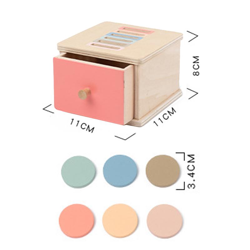 Baby Montessori Learning Toys: Wooden Color Shape Sorter with Drawer Box, Busy Board & Matching Game | Fine Motor Sensory Gift