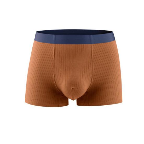 Мужское нижнее белье боксеры Эластичный дизайн со средней посадкой Лоскутная расцветка В рубчик U-образные шорты-брифы Гладкая текстура трусики
