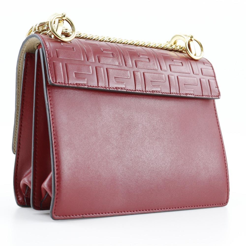 Fendi Мини сумка через плечо Mini canai 8M0381 A417 Красная телячья кожа Женская Б/У