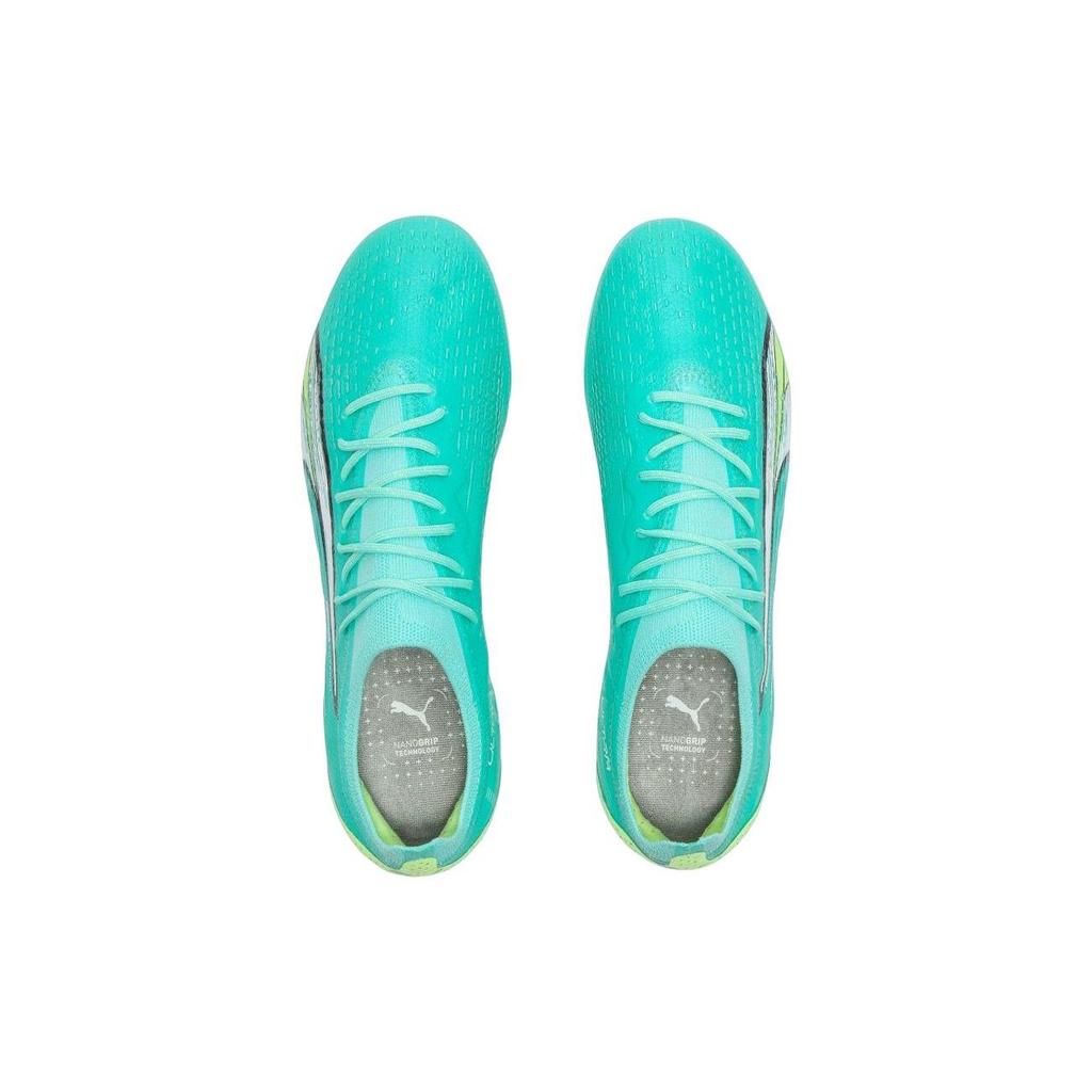 Puma Ультра Удобные с Круглым Носком MG (Резиновые короткие шипы) Ткань из искусственной травы Футбольные бутсы Мужские Футбольные бутсы Зеленые 107214-03