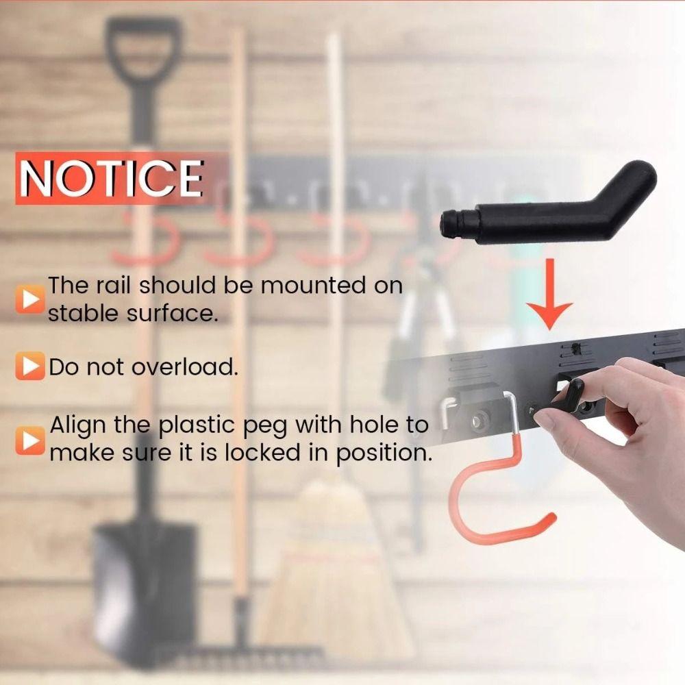 Wall Mounted Mop and Broom Holder S Type Cleaning Tool Hooks Utility Shovel Rack  Bikes
