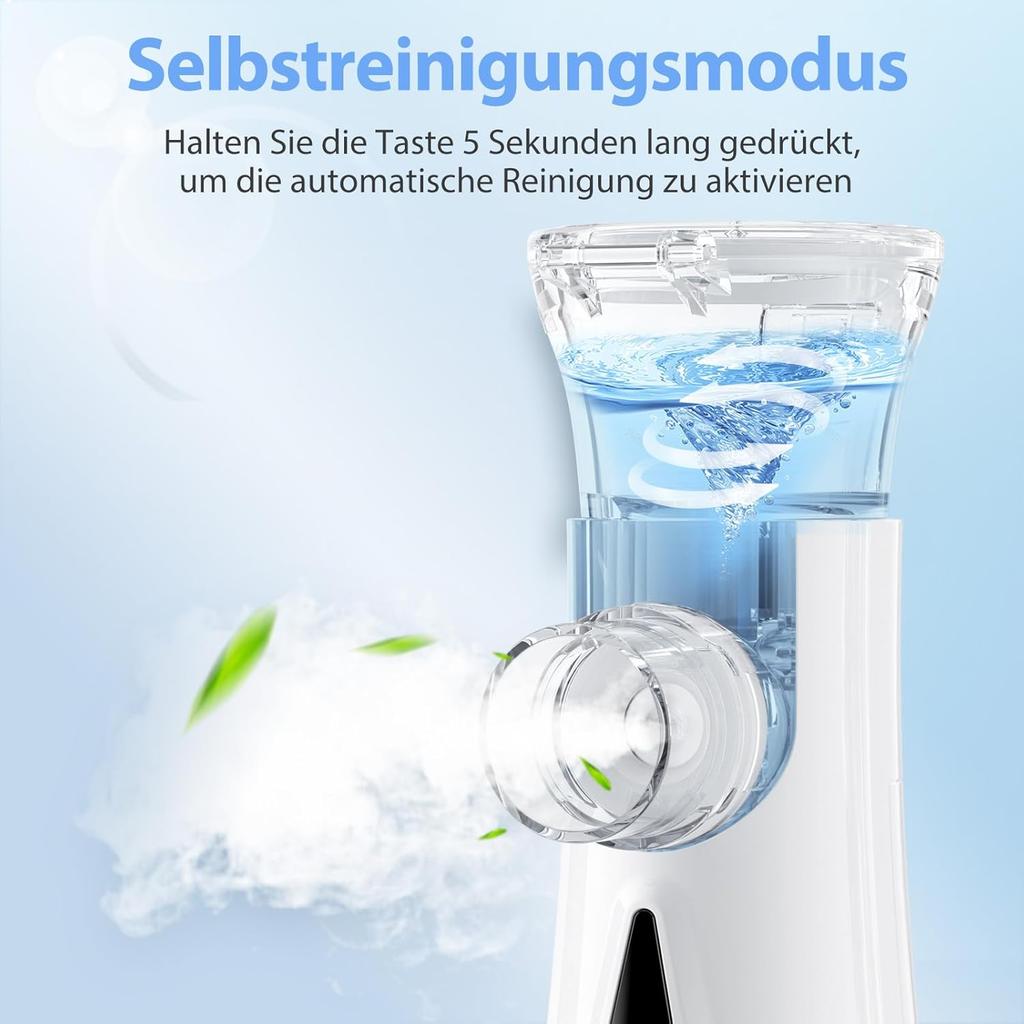 Ультратихий ингалятор для взрослых, детей, размер частиц 1-5 мкм, регулируемое распыление, перезаряжаемый ингалятор