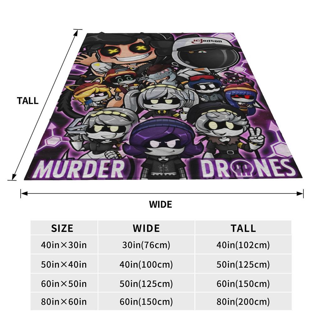 Плед Chibis Murder Drones для дивана Uzi Doorman Пушистый Мягкий Плюшевый Плед 50x60 Дюймов Разные Размеры Покрывало