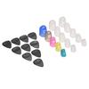Guitar Accessories Kit Includes 15pcs Silicone Guitar Finger Protectors + 10pcs Guitar Picks for