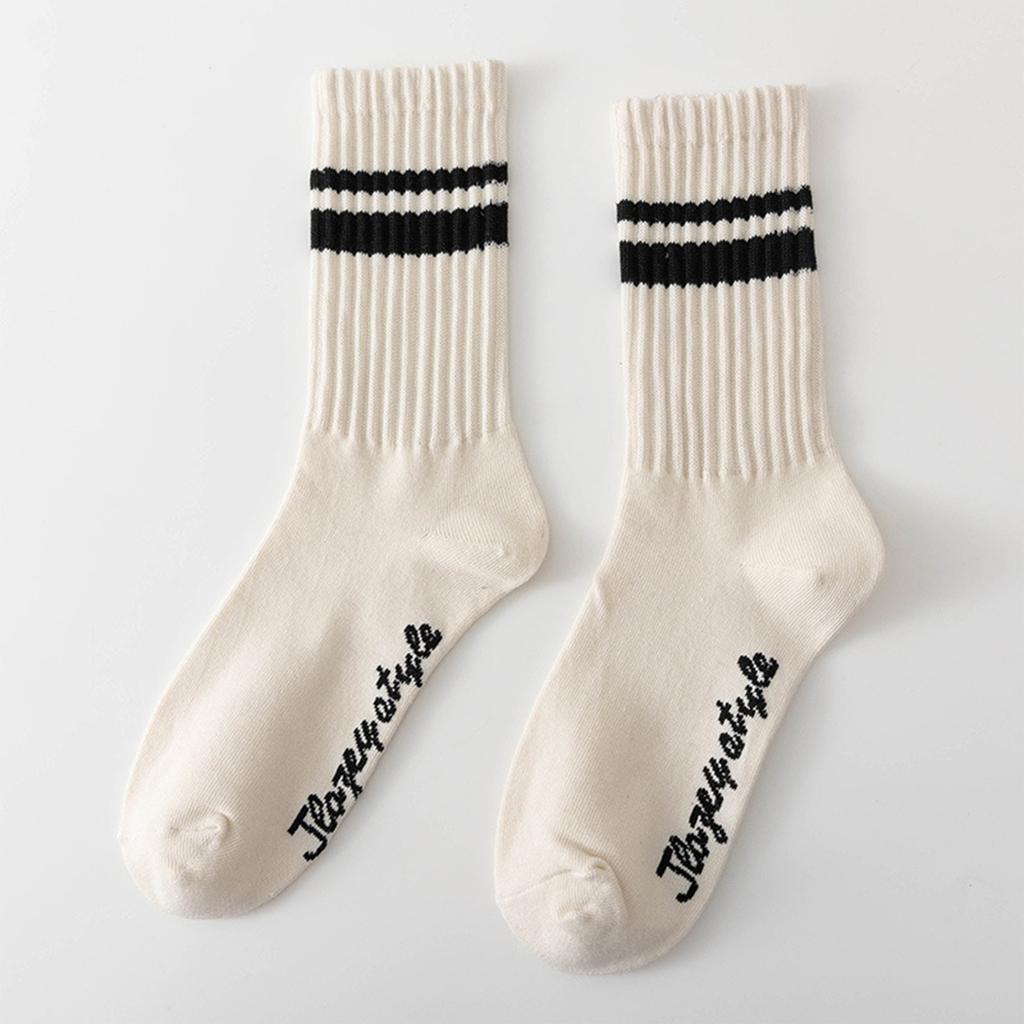 Полосатые носки с двумя полосками, японские бейсбольные носки, баскетбольные парные академические ветрозащитные носки, модные хлопковые спортивные носки для мужчин и женщин