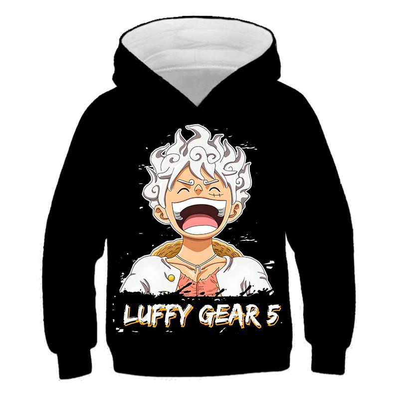 2025 MINISO One Piece Kids Hoodie Sweatshirt One Piece Boys Girls 3D Printing Sport Sweater Cosplay Costume Children Pullovers Tops