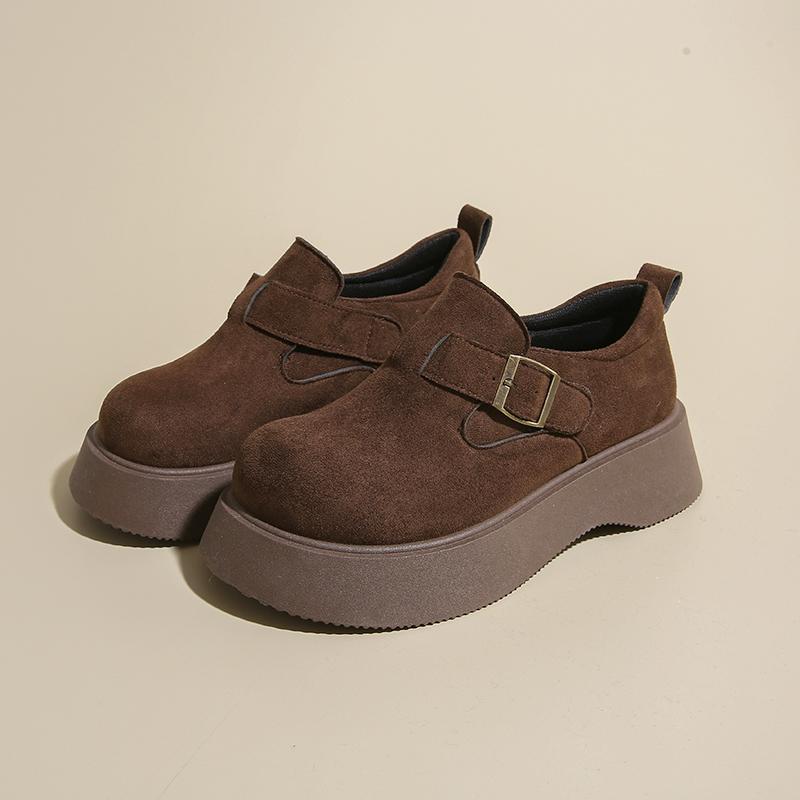 Fashion CRLAYDK Designer Platform Loafers for Women Chunky Slip On Penny Comfort Casual Fashion Business Ladies Work Mid Heels Shoes