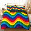 Радужные полосы 3D печатный пододеяльник всесезонный геометрический мягкий чехол для постельного белья наволочка роскошный домашний текстиль комплекты пододеяльников