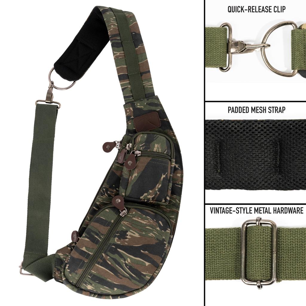 Rothco Crossbody Canvas Sling Coyote One Size Bag, Brown,