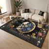 Skull Gothic Theme Soft Crystal Velvet Rug Custom Name & Text Print Non Slip Floor Rug for Bedroom Living Room