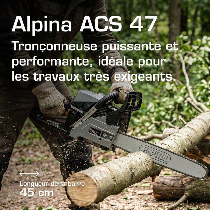 Tronçonneuse thermique - ALPINA - ACS 47 - 1800 W - Guide 45 cm/18" - Noir