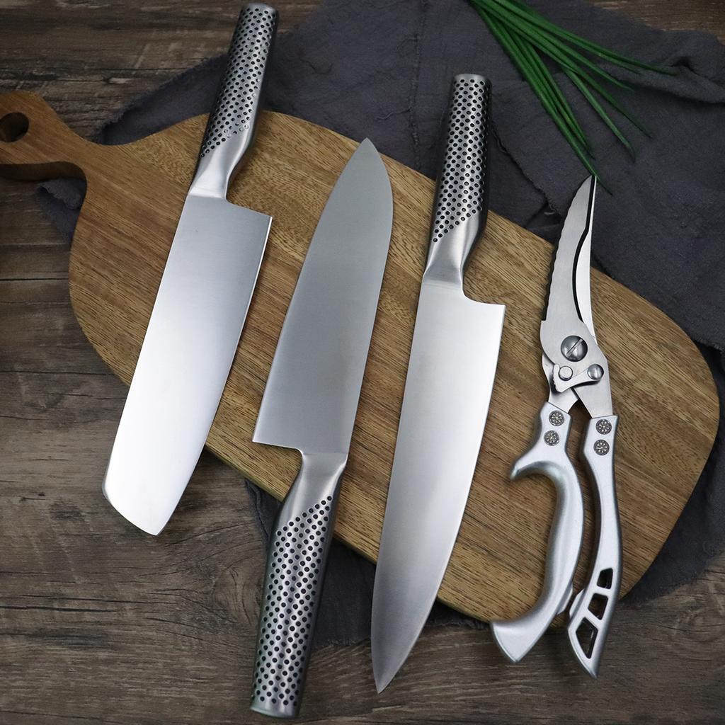Набор из 4 предметов кухонных ножей из нержавеющей стали, японский нож шеф-повара, нож для лосося, суши, сашими, кухонный нож, нож для сашими, набор кухонных ножей