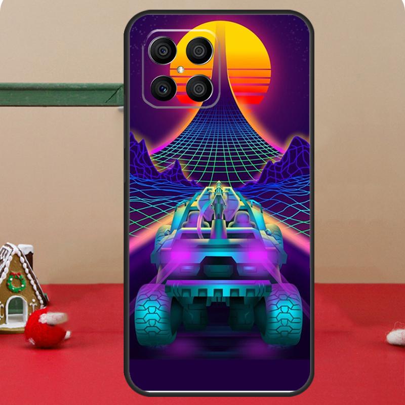 Синтвейв 80-х Ретро Неон вэйпорвейв Чехол Для Honor Magic 8 Pro 6 7 Lite Honor 400 200 50 70 X8c X8b X9a X9b X9c X9d Win RT Coque