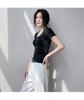 Tie dye Chinese style short-sleeved T-shirt for women