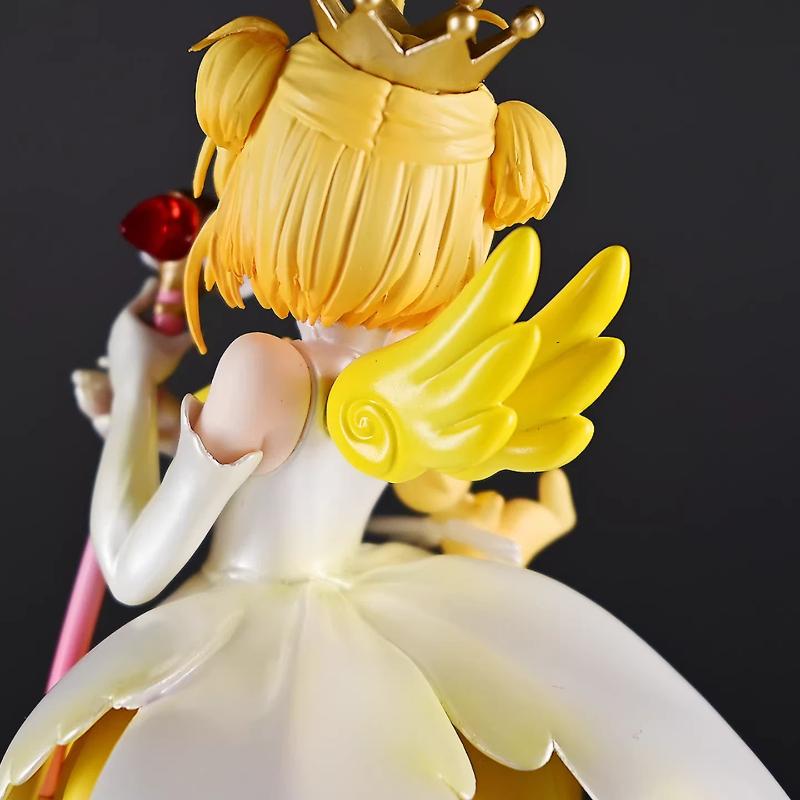 22cm Cardcaptor Sakura Kinomoto Sakura Gk Figure With Kero Anime Peripheral Desktop Decoration Beautiful Girl Collectible Model