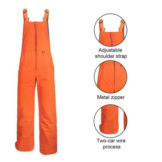 Водонепроницаемые лыжные брюки женские горнолыжные комбинезоны утепленные утолщенные регулируемые плечевые лямки ветрозащитные зимние брюки для сноуборда с карманами