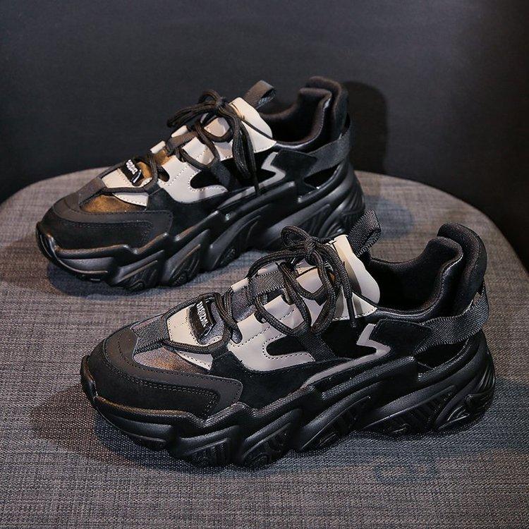 Мода 2024 года, белые женские туфли, новые массивные кроссовки для женщин, белые вулканизированные туфли на шнуровке, повседневная модная обувь для пап, кроссовки на платформе