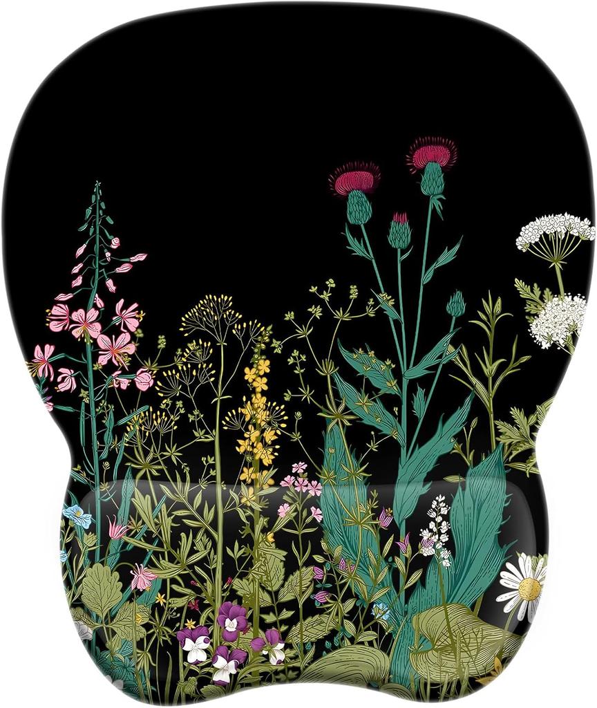 Эргономичный коврик для мыши с поддержкой запястья Коврик для мыши с подставкой для запястья из пены с памятью и нескользящим основанием для компьютерного кафе 9,64 x 8,26 дюйма Офисные настольные аксессуары