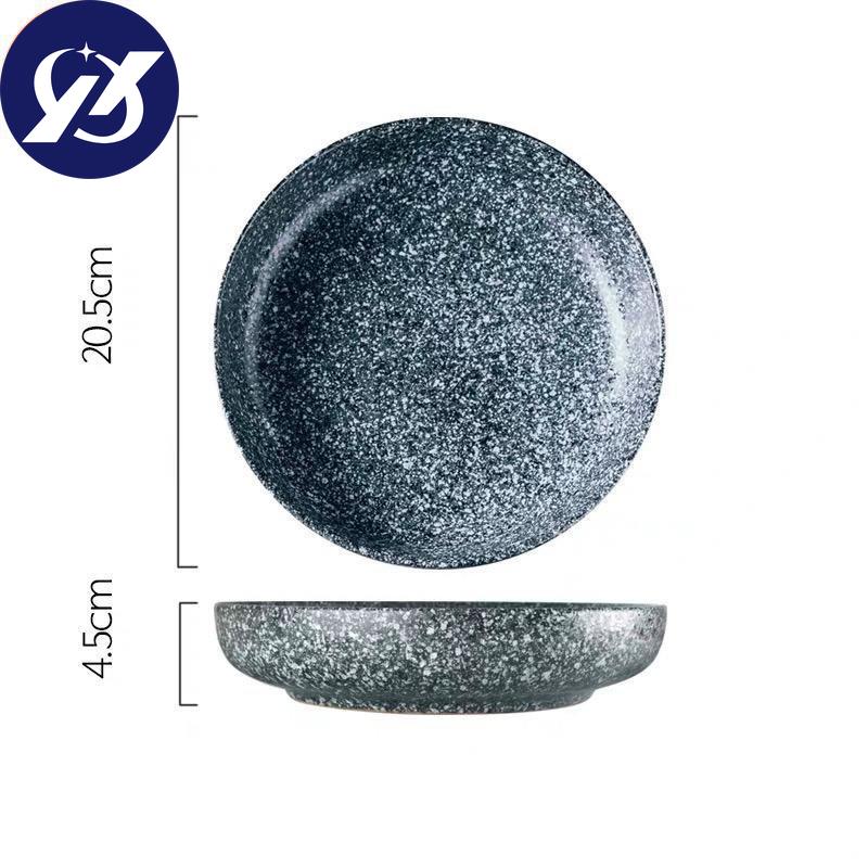 Скандинавская креативная керамическая круглая глубокая тарелка для супа, большая емкость, салат, макароны, простая кухонная Рождественская декоративная обеденная тарелка, посуда