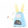 New Cartoon Rabbit Colorful Night Light Children LCD Digital Electronic Silicone Charging Creative Table Alarm Clock