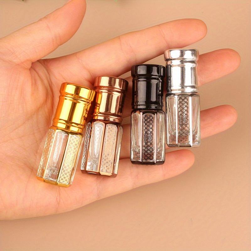 12ml Luxury Golden Essential Oil Roller Bottle Refillable Perfume Bottle Glass Roll-On Essential Oil Bottle Cosmetics Container