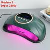 Modern 6 268W Nail Dryer LED Nail Lamp UV Lamp for Curing All Gel Nail Polish With Motion Sensing Manicure Pedicure Salon Tool