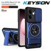 KEYSION Магнитный чехол для телефона OPPO Reno13 Pro 5G Reno13 F 5G Защита камеры со сдвижной крышкой Вертикальная подставка Кольцо Ударопрочный чехол