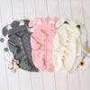 Newborn Infant Baby Girl Boy Winter Warm Coat Knit Outwear Hooded Jumpsuit