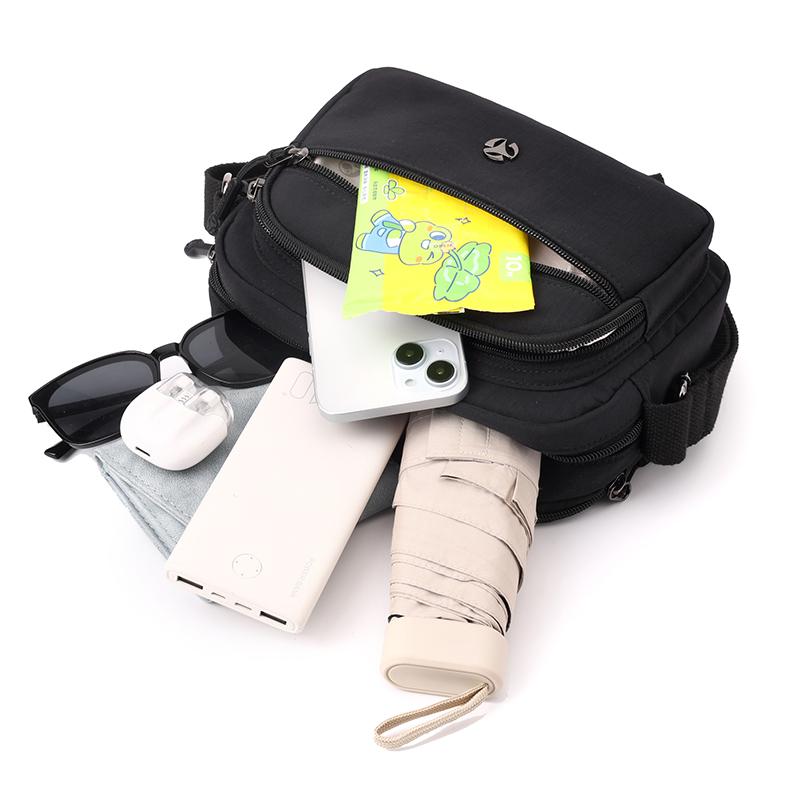 Сумка для поездок на работу Водоотталкивающая нейлоновая сумка Дорожная сумка через плечо Женская сумка через плечо Маленькая квадратная сумка