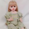 Реалистичная полностью силиконовая кукла Reborn для маленьких девочек 55 см 22 дюйма игрушка принцесса для малышей Bebe с коричневыми золотыми волосами