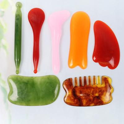 Натуральный розовый кварцевый нефритовый массажный камень для гуаша-доски, скраб для лица