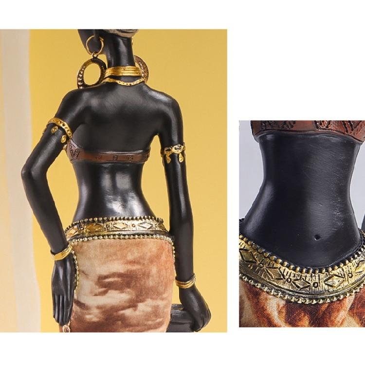 Африканская леди смоляная скульптура этнические племенные статуэтки женщины экзотическая фигурка настольные декоры для дома офиса гостиной