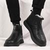 Мужские ботильоны slip on winter Personality Fashion Casual Ankle Boots High-top Tooling Winter Boots British men Cotton Shoes