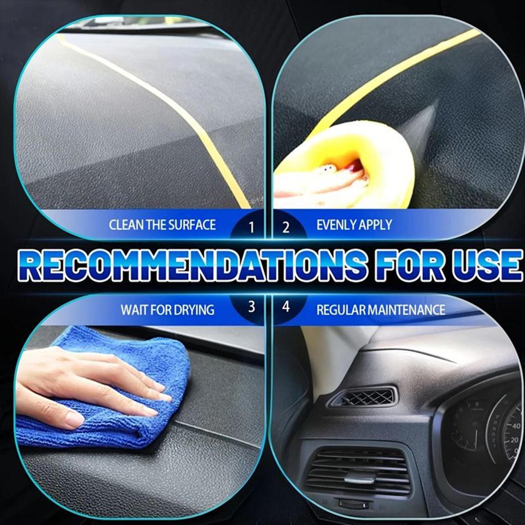 100ml Universal Car Motorcycle Renovation Wax Car Interior Black Trim Restorer Plastic Rubber Repair Cream Car Renovation Wax