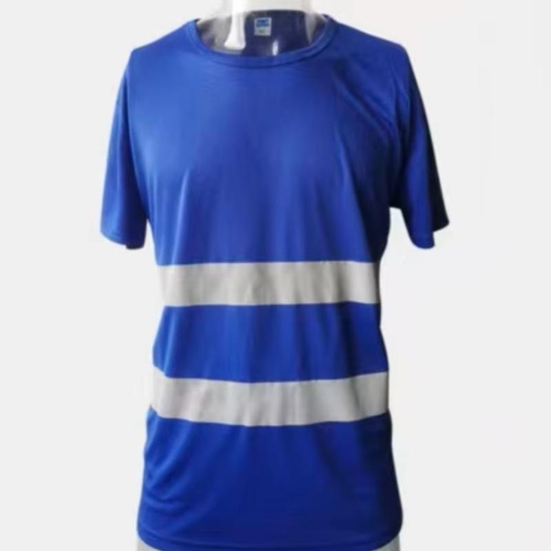 Fluorescent High Visibility Reflective Shirts Safety Polo t-Shirt Construction Shirt Fast Dry Work Wear Night Cycle Biking