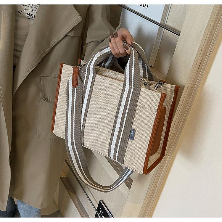 Canvas Tote Bag for Women In New Vintage Handbag for Class Commuting Crossbody Bag Shoulder Bag