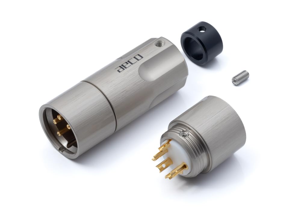 Aeco XLR 4 Pole Male AX4-1611G, 1pcs1set, Gold Plating, Vacuum Bag