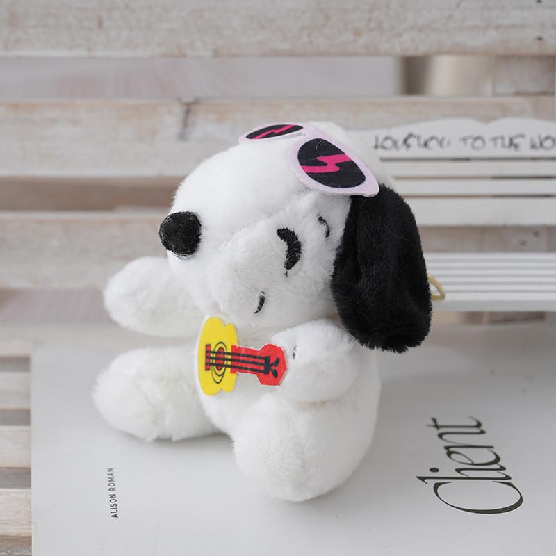 Плюшевая брелок-подвеска Snoopy с гитарой, наполненная мягким полипропиленовым хлопком, для детей и коллекционеров