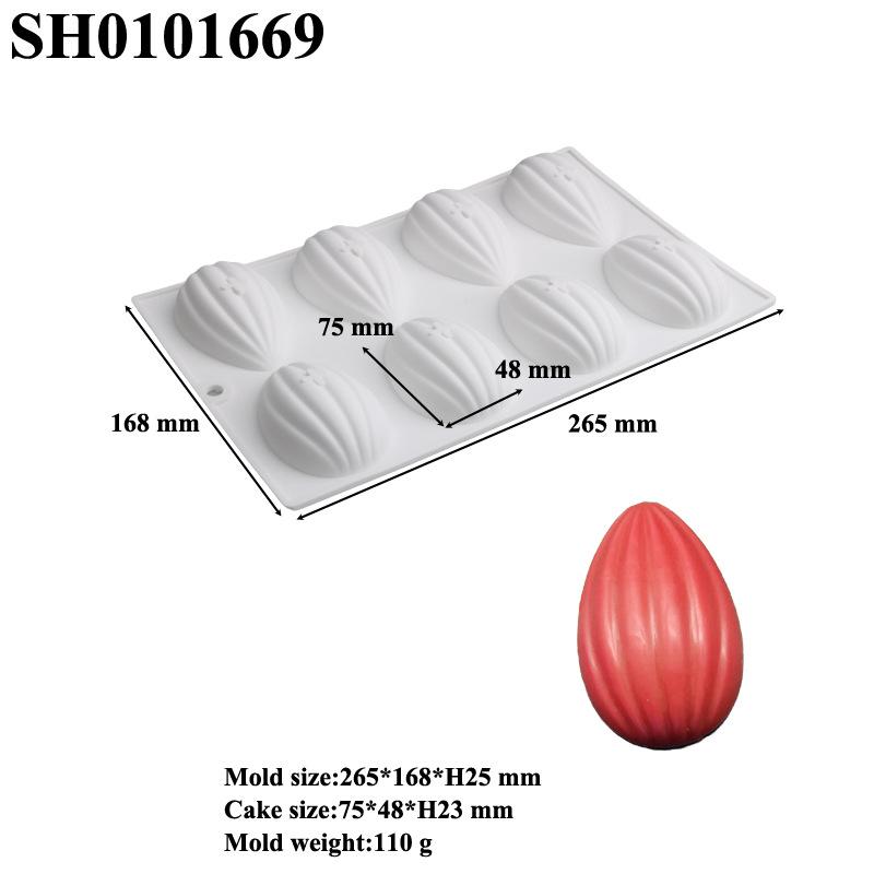 Easter Egg Silicone Mold for Goose, Duck, and Bird Shapes - French Flower Design Cake Mousse Mold