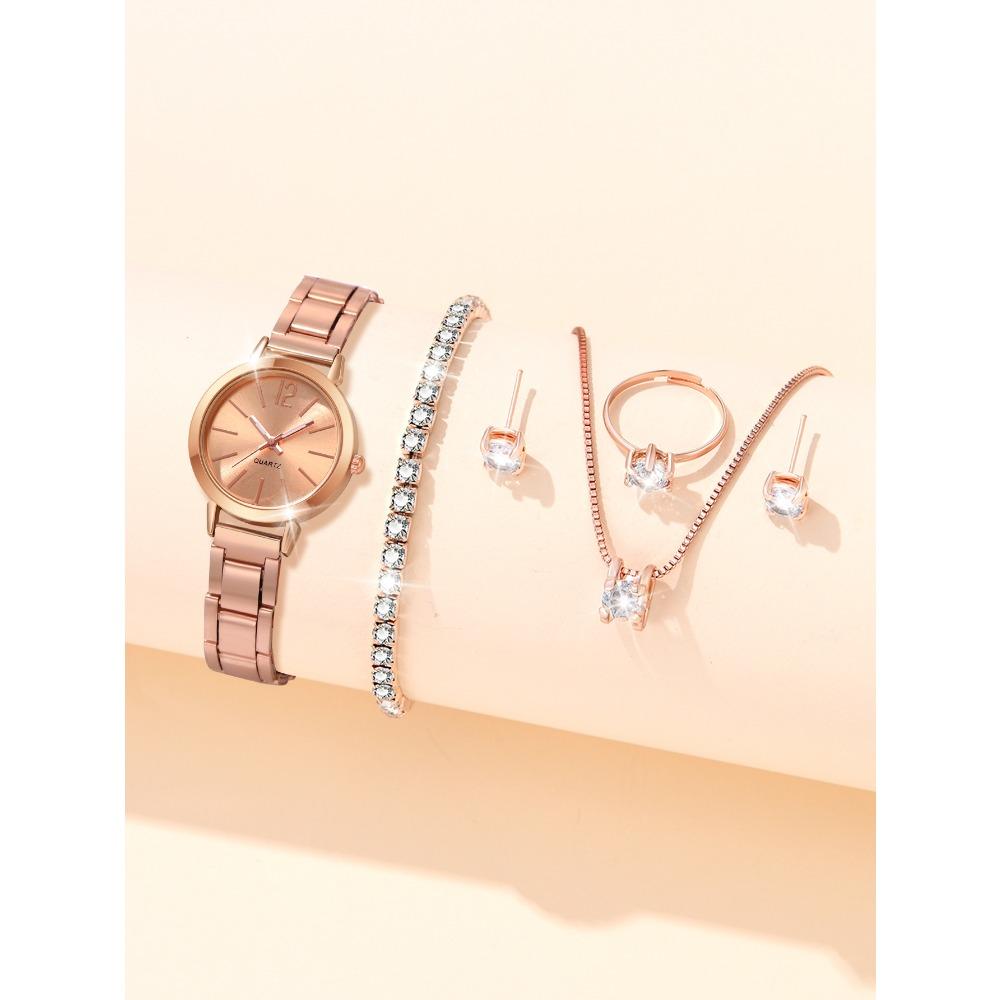 Ladies Watch Temperament Steel Belt Ladies Watch Watch, Simple Trend Ladies Quartz Watch Bracelet Set