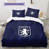 Aston Villa Pattern Bedding Quilt Set  Home Decoration  Gift (1 * duvet cover + 2 * pillowcase  without core)