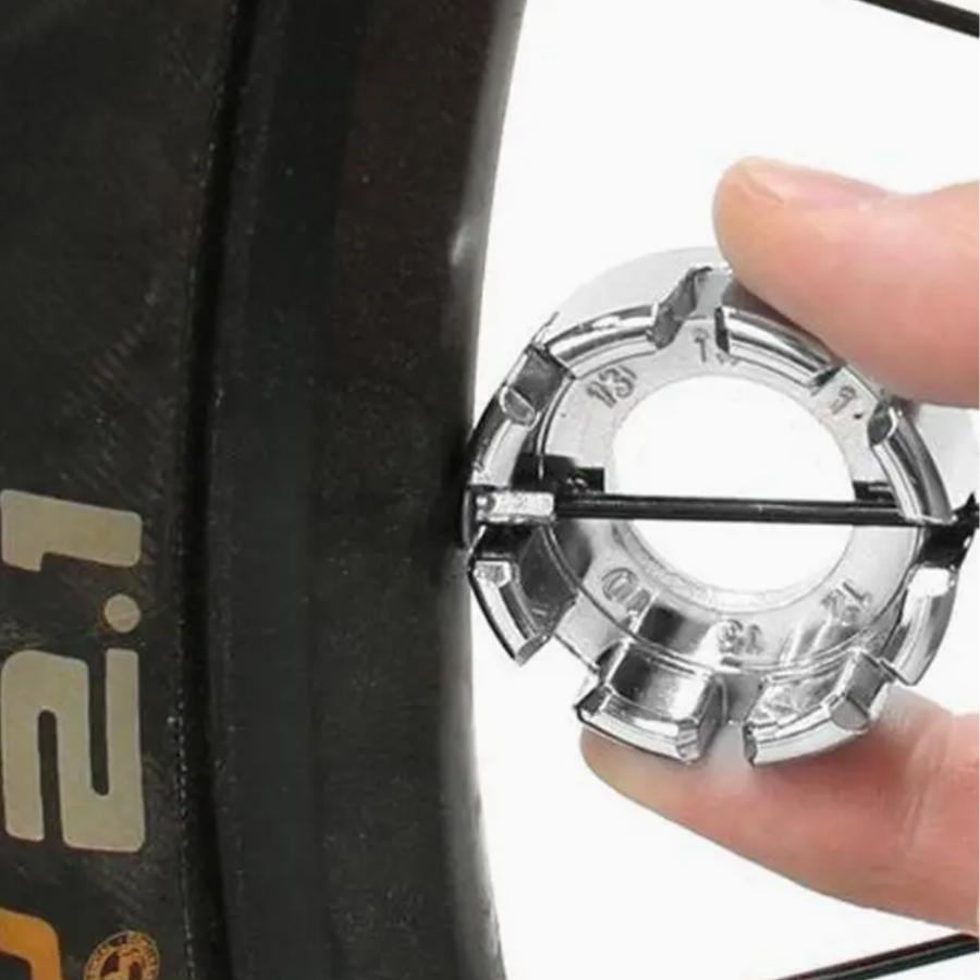 Инструмент для спиц велосипеда 8 в 1, стальной ключ для ниппелей спиц для правки колес, подходит для обслуживания шоссейных, горных велосипедов и МТБ