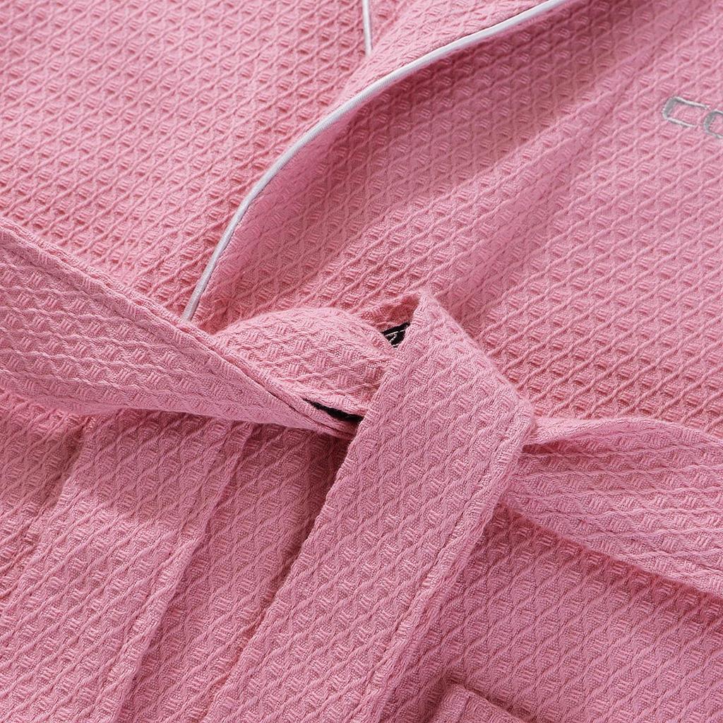 Унисекс Вафельный Хлопковый Халат - Легкая Летняя Домашняя Одежда