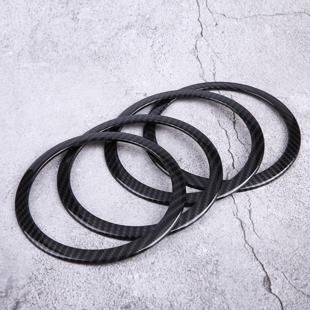 4 шт. Накладки на кольца динамиков дверей автомобиля в стиле карбонового волокна для BMW 3 серии F30 GT F34 13 18